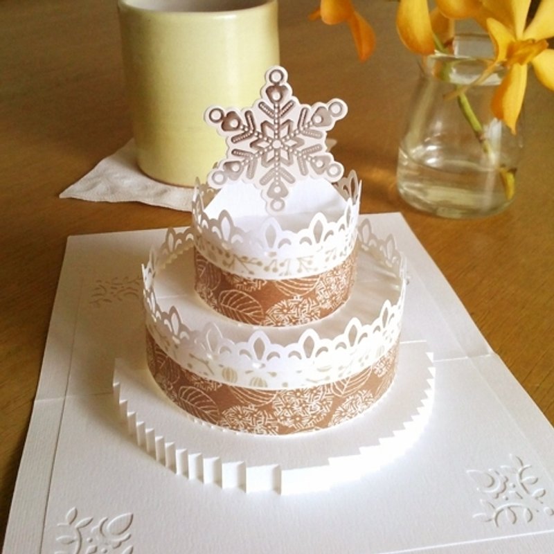 立体纸雕蛋糕卡-极地冰纷-限量款 - 卡片/明信片 - 纸 多色