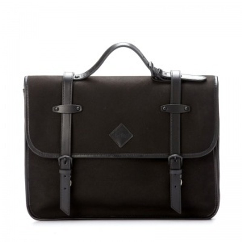 New Vintage 新经典复古书包-黑色麂皮MFx牛皮款 手提包/侧背包/后背包 - 侧背包/斜挎包 - 真皮 黑色