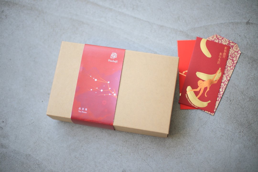 ★	品茶集 | 茶香新意年节礼盒★ 【鹿野红乌龙60g+台湾土凤梨酥6入】预购中，1/20陆续出货 ＝订购六盒加赠‘集心马克杯’＝ - 茶 - 植物．花 红色