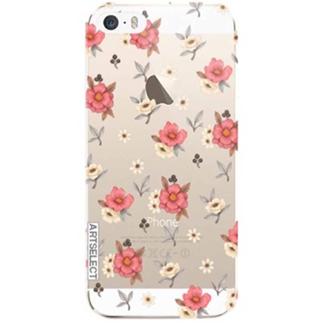 女孩寓所 :: Artselect x iphone 5/5s 透明手机壳-花 - 手机壳/手机套 - 塑料 红色