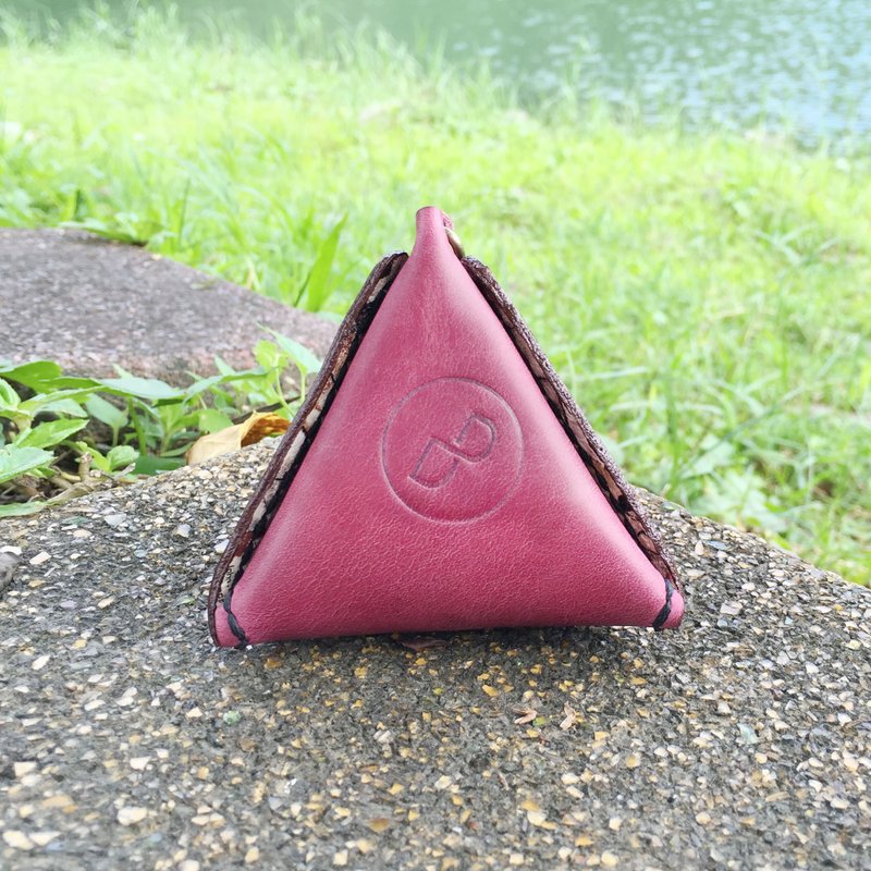 DUAL工具人 - 植鞣牛皮零钱包/手机架-紫米香 - 零钱包 - 真皮 