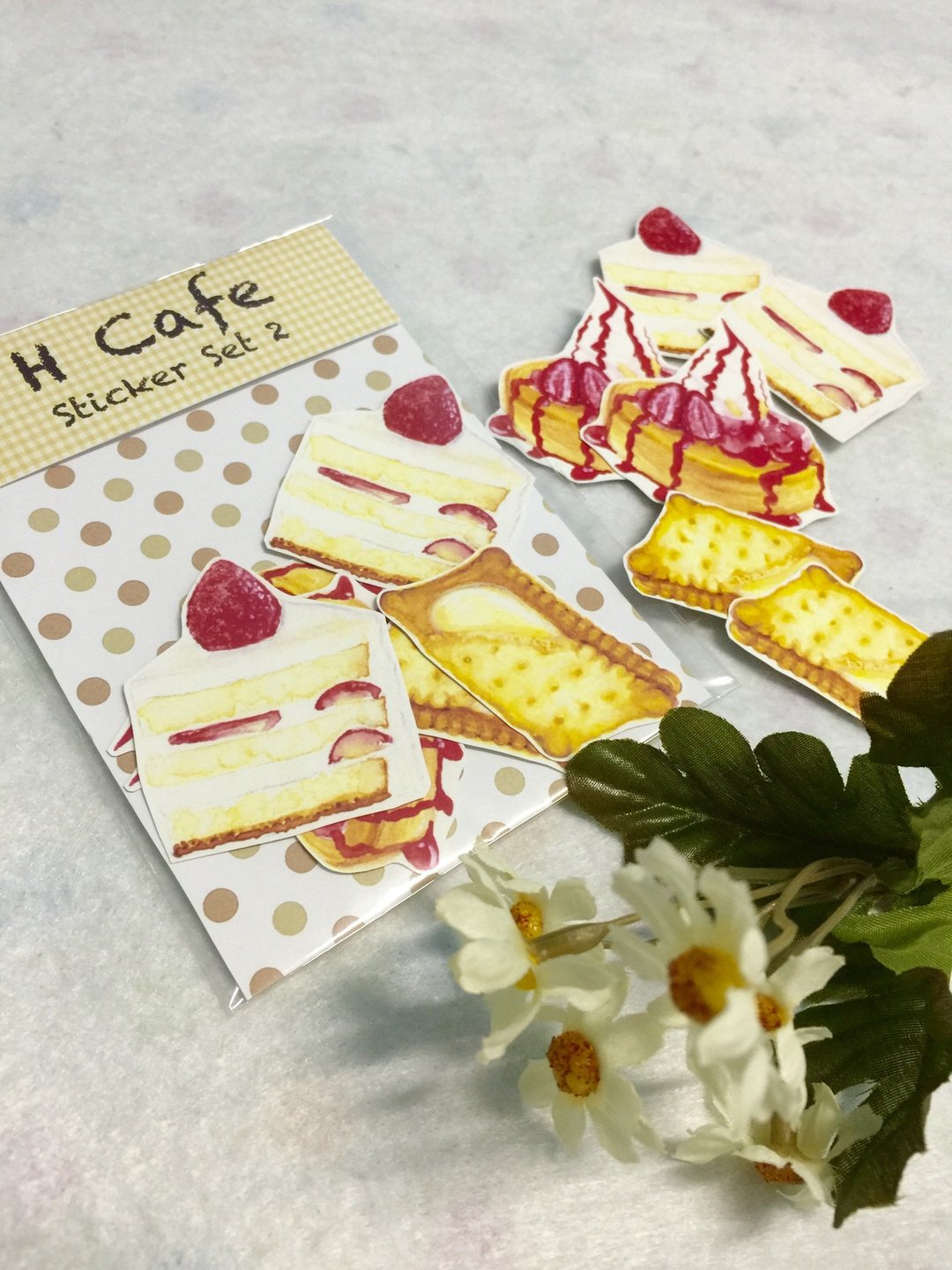 H Cafe 水彩手绘贴纸包 Vol:2 - 贴纸 - 纸 粉红色