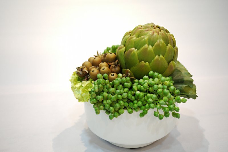 朝鲜蓟果实小品花饰 - 植栽/盆栽 - 其他材质 白色