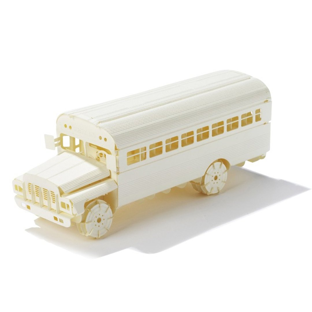 Papero纸风景 DIY迷你模型-校车/School Bus - 木工/竹艺/纸艺 - 纸 白色