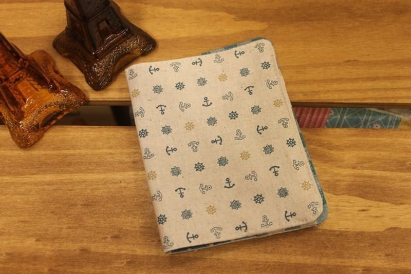 Oleta的生活杂货╭＊【海锚海洋风护照套/书布衣】 - 证件套/卡套 - 其他材质 蓝色