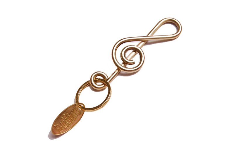 Musical note keychain - 音符钥匙圈 - 钥匙链/钥匙包 - 其他金属 金色