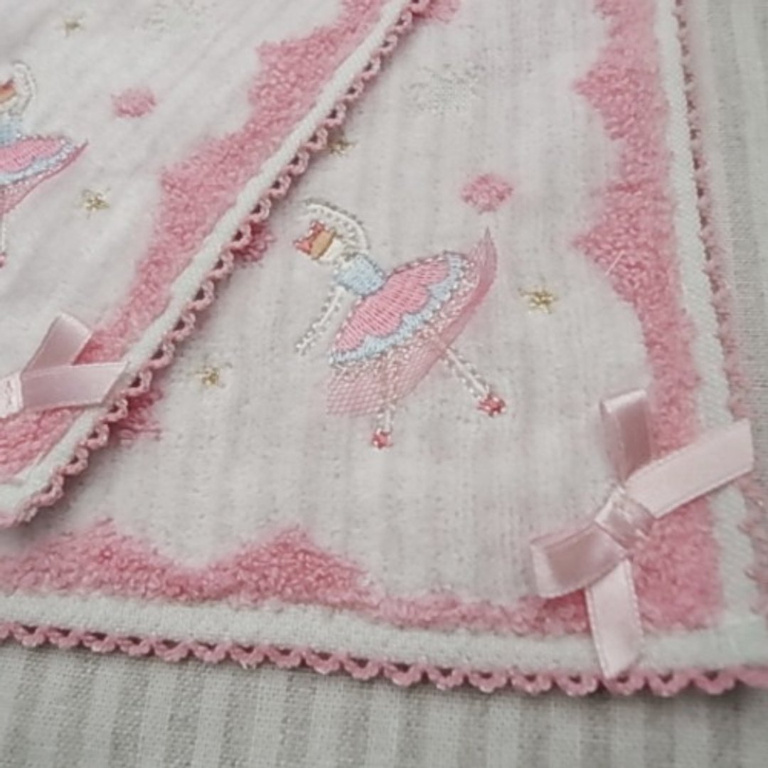 15x15cm 100%纯棉 芭蕾舞女孩手帕(水蜜桃女孩) - 手帕/方巾 - 棉 粉红色