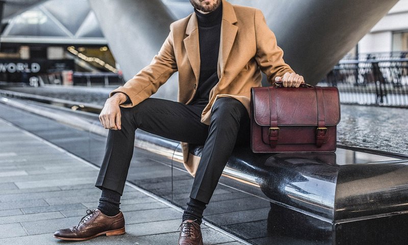 El Dorado复古牛皮公文包 (中) 单层 - 公文包/医生包 - 真皮 咖啡色