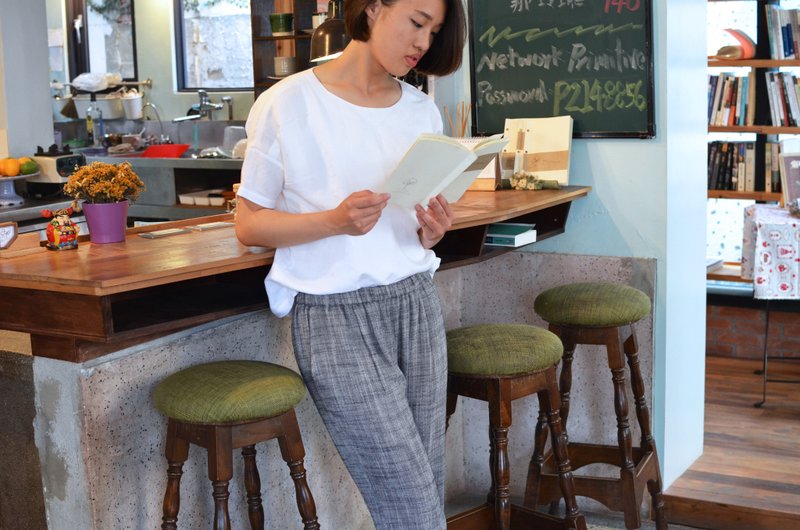 ◍天丝棉麻落肩袖罩衫◍ 白 - 女装上衣 - 棉．麻 白色