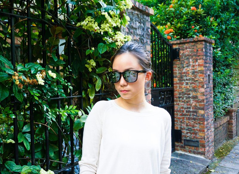 太阳眼镜│黑色亮面框│银色反光镜片│夏日墨镜│2is Lucas - 眼镜/眼镜框 - 塑料 黑色