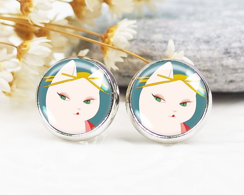 日本艺妓 - 夹式耳环｜耳针耳环｜小脸修饰时尚配件｜生日礼物 - 耳环/耳夹 - 其他金属 多色