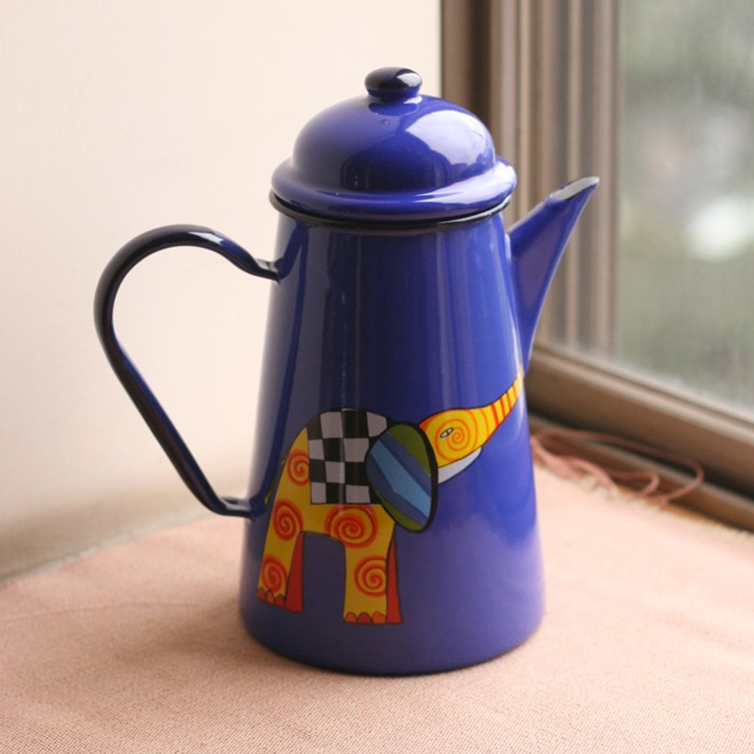 Smaltum布拉格 珐琅咖啡壶 昂扬爱乐芬_宝蓝 - 茶具/茶杯 - 珐琅 蓝色