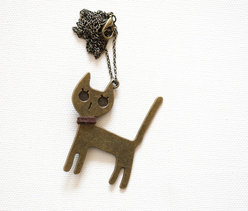 睫毛猫项链 - 项链 - 其他金属 