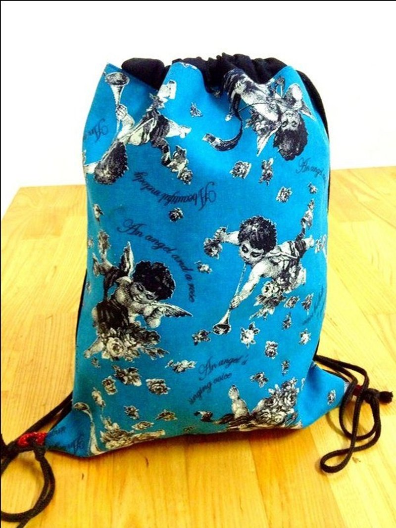 束口袋 丘比特 - 侧背包/斜挎包 - 其他材质 蓝色