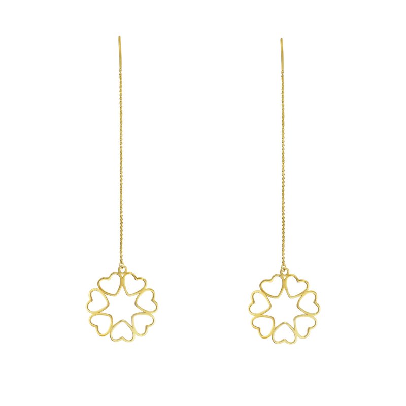 金色蕾丝花瓣耳环  Orlaya - 耳环/耳夹 - 其他金属 金色