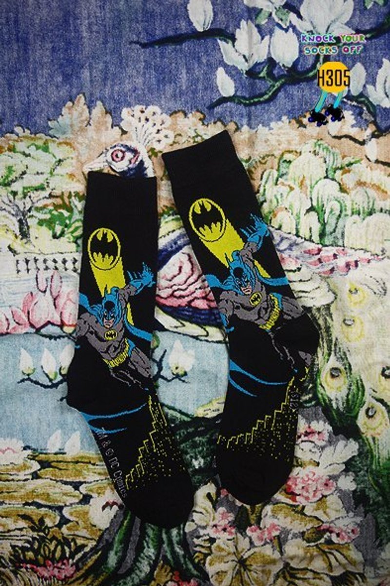 蝙蝠侠卡通袜!!夏漪眺=knock your socks off !! - 袜子 - 其他材质 黑色