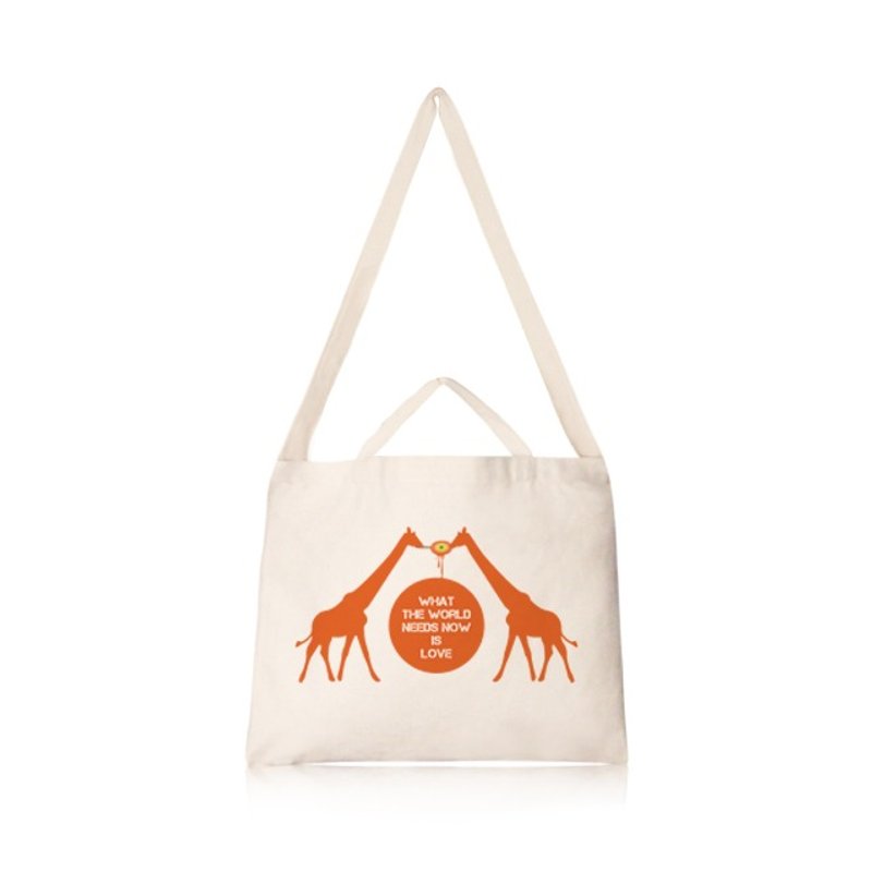 长颈鹿好朋友 文创风横式帆布包 - 手拿包 - 其他材质 