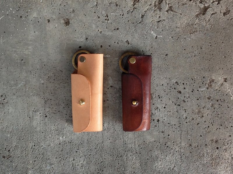 手工植鞣革 钥匙包/钥匙圈 - 钥匙链/钥匙包 - 真皮 多色