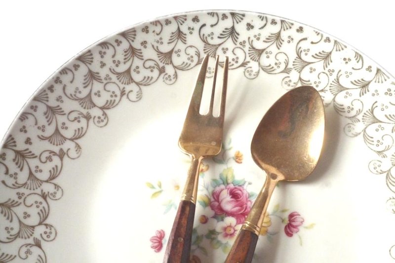 复古 vintage 汤匙叉子组 - 餐刀/叉/匙组合 - 其他材质 咖啡色