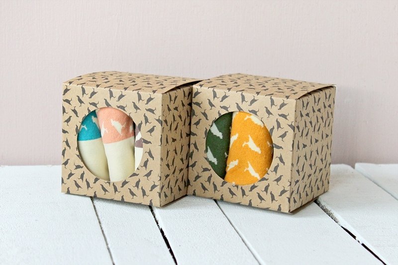 印花乐短袜-八哥/三双组 - 袜子 - 其他材质 多色