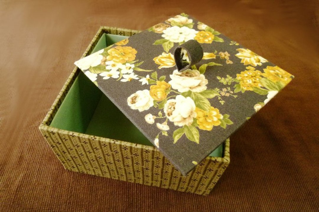 正方小布盒附盖 Cartonnage Candy Box - 植栽/盆栽 - 其他材质 绿色