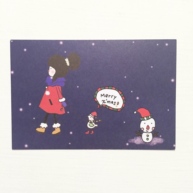 圣诞节万用卡片-- 一个人的圣诞节 - 卡片/明信片 - 纸 蓝色