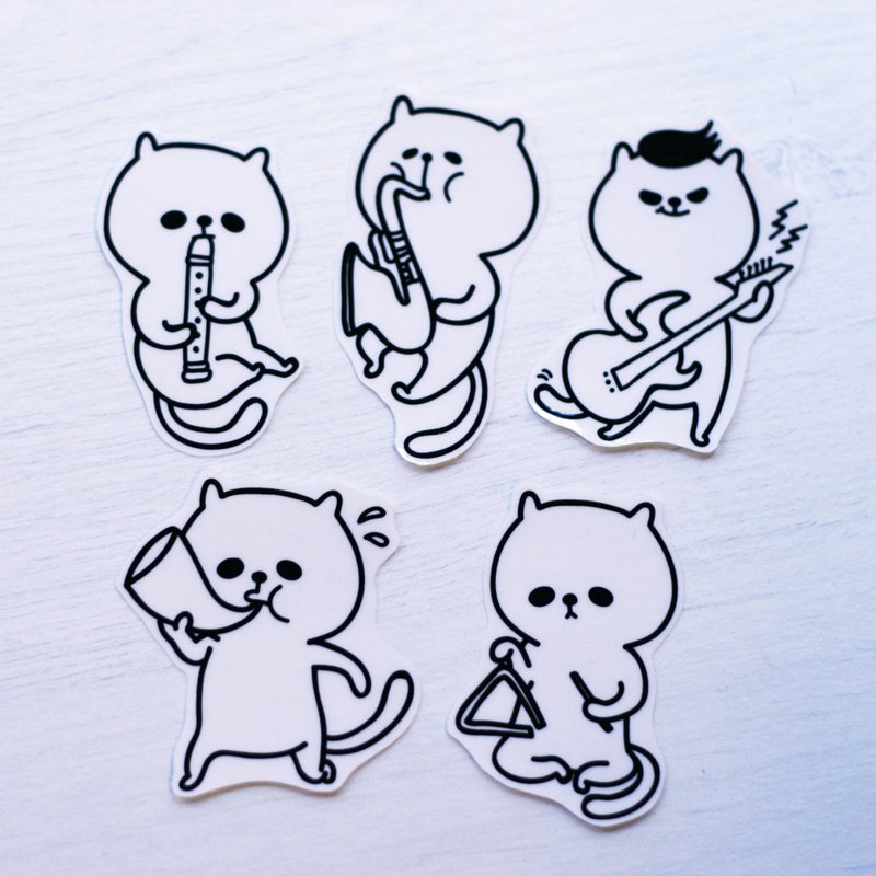 [ 挤霸抠乐器组 ]-透明贴纸组#1 - 贴纸 - 防水材质 