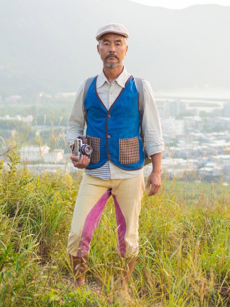 EARTH.er  │"Indigo"植物染背心外衣 ●  "Indigo" Natural Dyed Vest│ :: 香港原创设计品牌 :: - 男装背心 - 棉．麻 蓝色