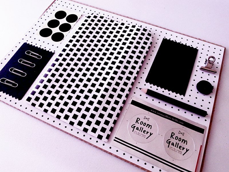 black & white 包装信封卡片 材料组 - 卡片/明信片 - 纸 黑色