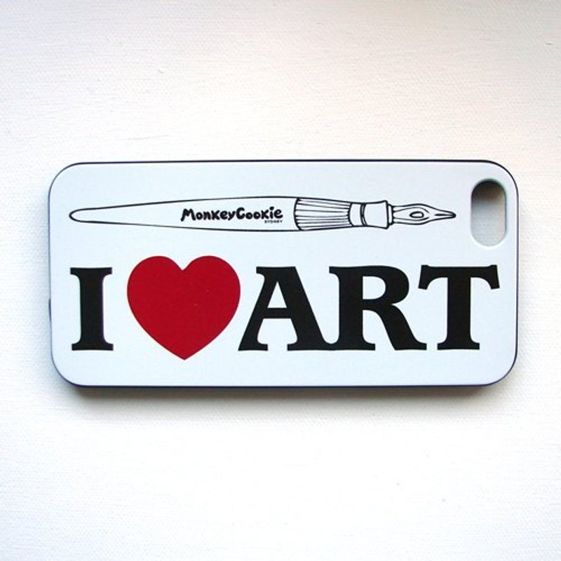 Iphone5＆Iphon5S 保护壳 “Love Art”（侧边黑） - 手机壳/手机套 - 塑料 白色