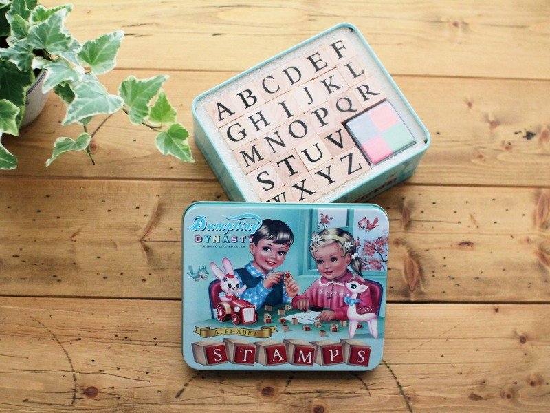 英国WU&WU字母章/印泥+复古铁盒组 - 印章/印台 - 木头 