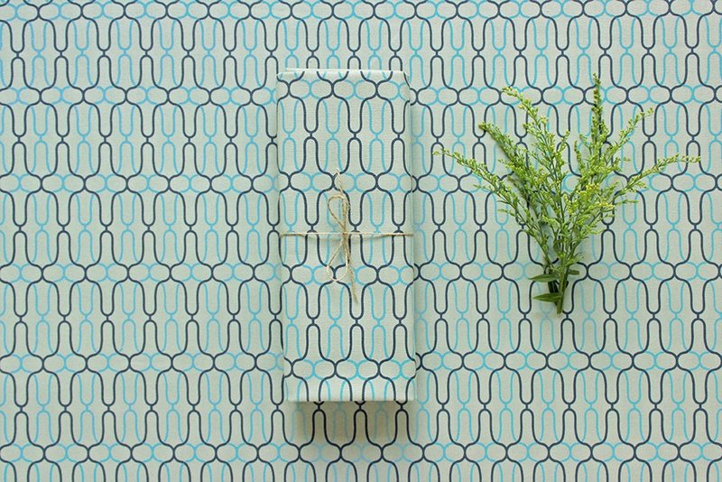 布匹-铁花窗2号/灰底薄暮蓝印花/250g - 其他 - 其他材质 蓝色