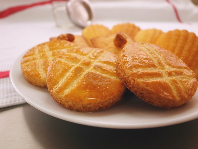 法式手工甜点心 布列塔尼奶油饼干 Galette bretonne ☆ 一份4个 - 手工饼干 - 新鲜食材 黄色