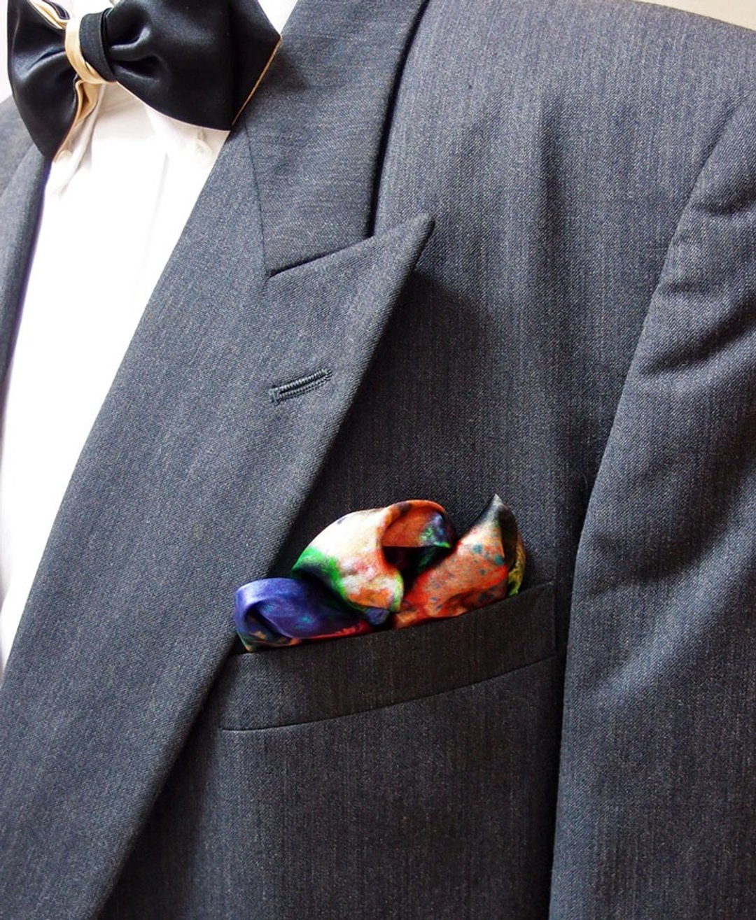 真丝霓彩印花口袋巾pocket square - 方便快速懒人用 - 其他 - 其他材质 多色
