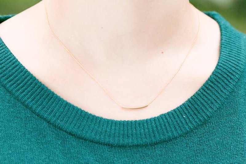 [14kgf] ui. BAR Necklace - 项链 - 其他金属 