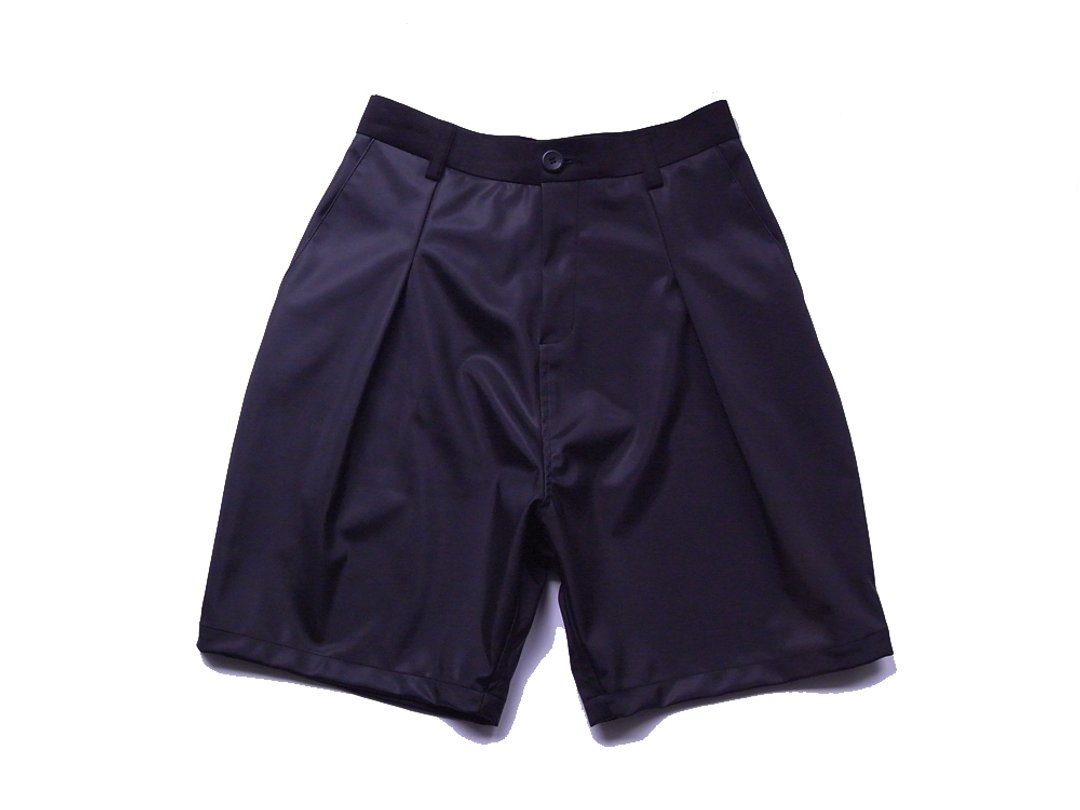 Stone'As Leather Short Pants / 仿皮革短裤 - 男士短裤 - 其他材质 黑色