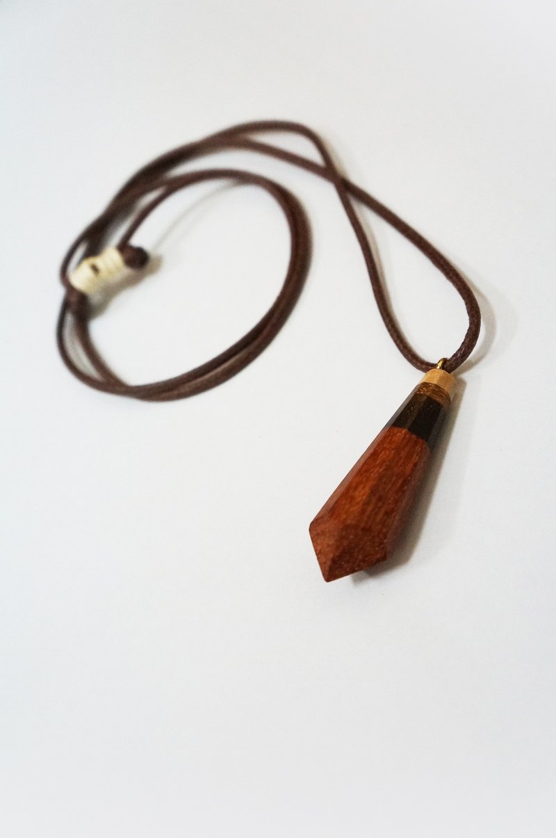 复合-水晶 - 项链 - 木头 咖啡色