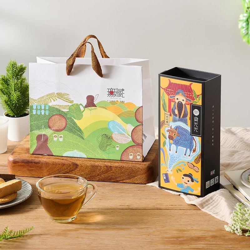 【茶食光光】阿里山乌龙茶牛轧糖(蛋奶素)_300g/盒 - 零食/点心 - 新鲜食材 金色