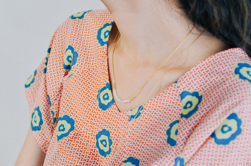 Marygo［冰花水晶］金色锁骨项链 - 项链 - 宝石 