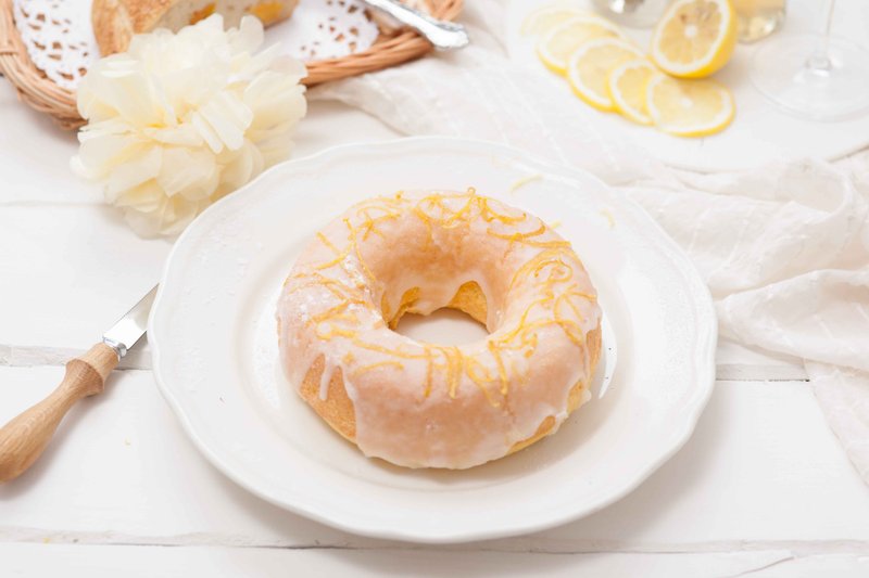 【天使的汤匙】柠檬糖霜天使圈 6寸 磅蛋糕 - 咸派/甜派 - 新鲜食材 黄色
