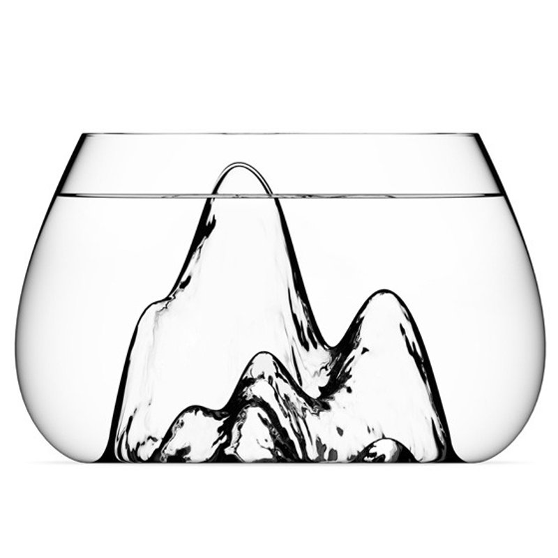 【MSA玻璃雕鱼缸】35cm 山水艺术鱼缸 玻璃雕设计(不含任何内容物仅有鱼缸) - 摆饰 - 玻璃 白色