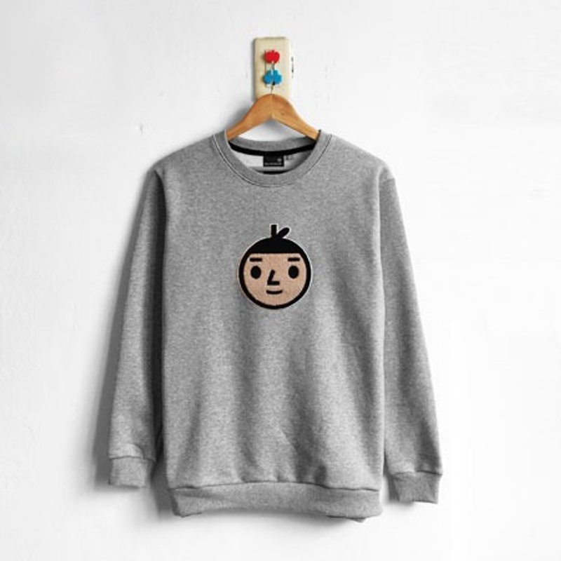 【BestFriend】Jumbo BoyFriend Long Sleeve Sweat / 长袖大学T - 男装上衣/T 恤 - 棉 灰色