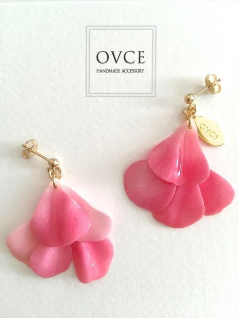 Petal assorted 001 - 耳环/耳夹 - 其他金属 