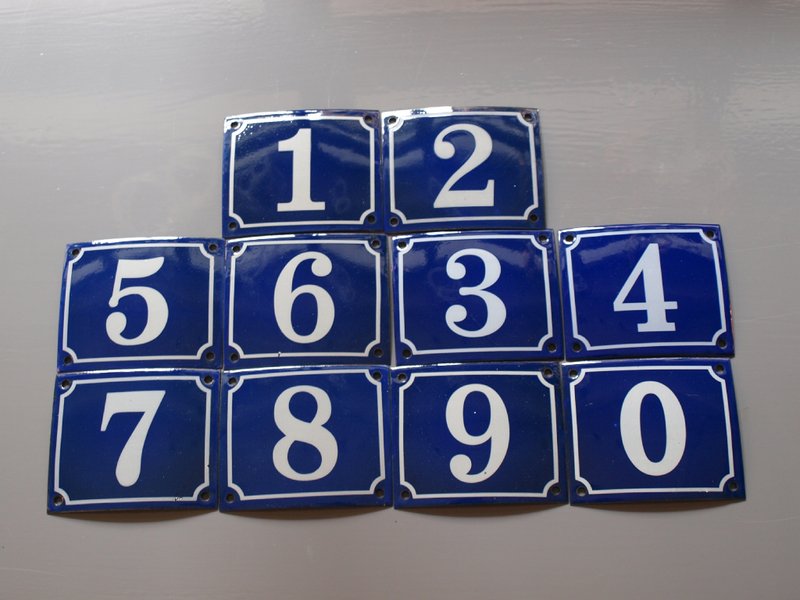 中文名称:珐琅门牌 号码牌 数字1-0 - 墙贴/壁贴 - 其他材质 蓝色