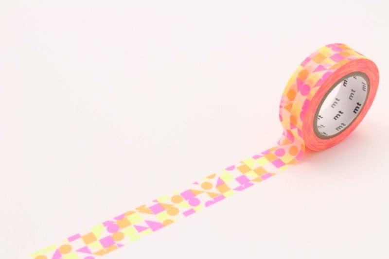 mt 和纸胶带 Deco【几何总动员-粉红 (MT01D297)】生产完了品 - 纸胶带 - 纸 粉红色