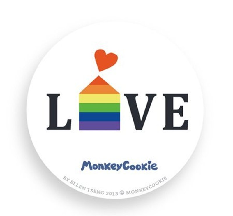 胸章 生活系列“彩虹Love” - 胸针 - 塑料 多色