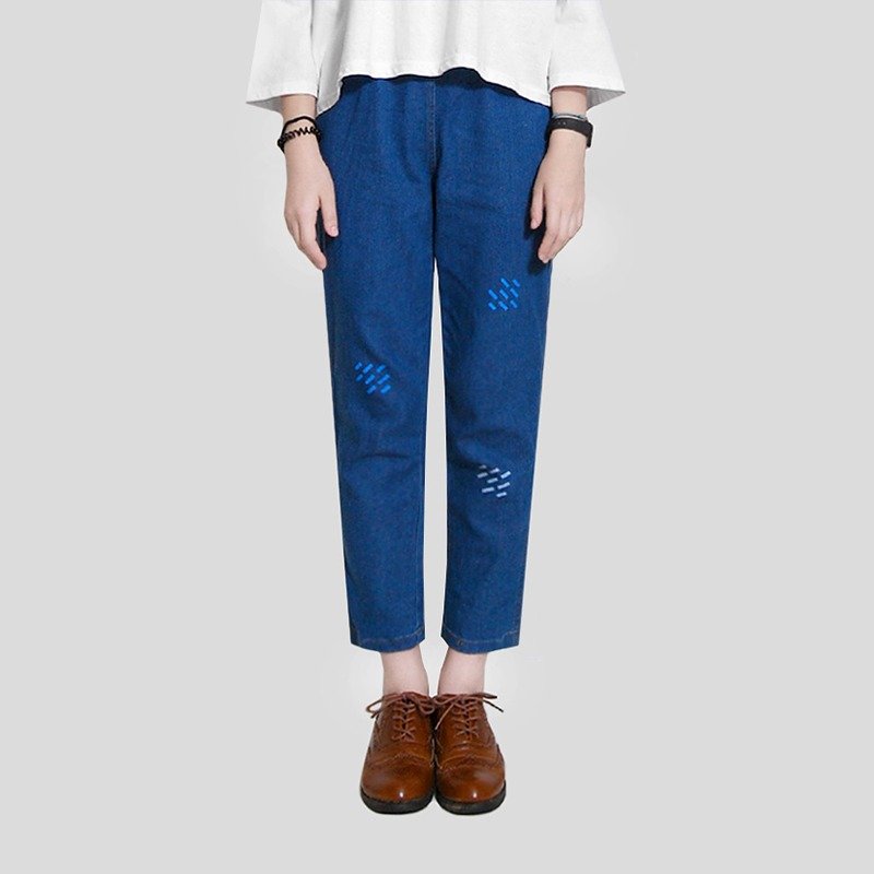 【最后一件】什么伞挡得了挫折雨／晴天许愿裤 - 女装长裤 - 其他材质 蓝色