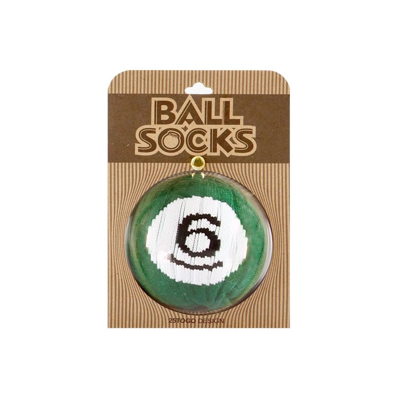 POOL BALL SOCKS 撞球袜6号球 - 袜子 - 棉．麻 绿色