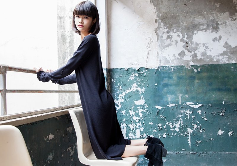 SUMI Hello！Jamie 黑色毛料洋装_4AF411_黑 - 洋装/连衣裙 - 其他材质 黑色