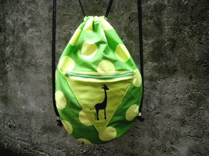 MaryWil小雨滴束口包-黄绿圆点 - 其他 - 其他材质 绿色